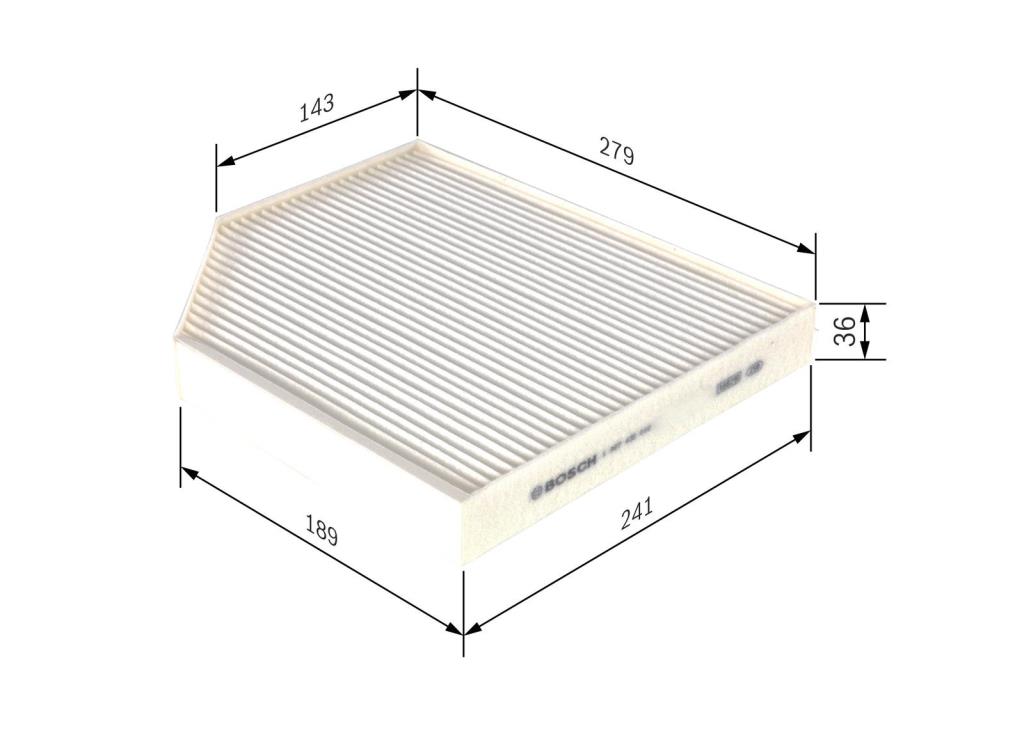 Filtre d'habitacle (Filtre à pollen) BOSCH M5016 - ref. 1 987 435 016
