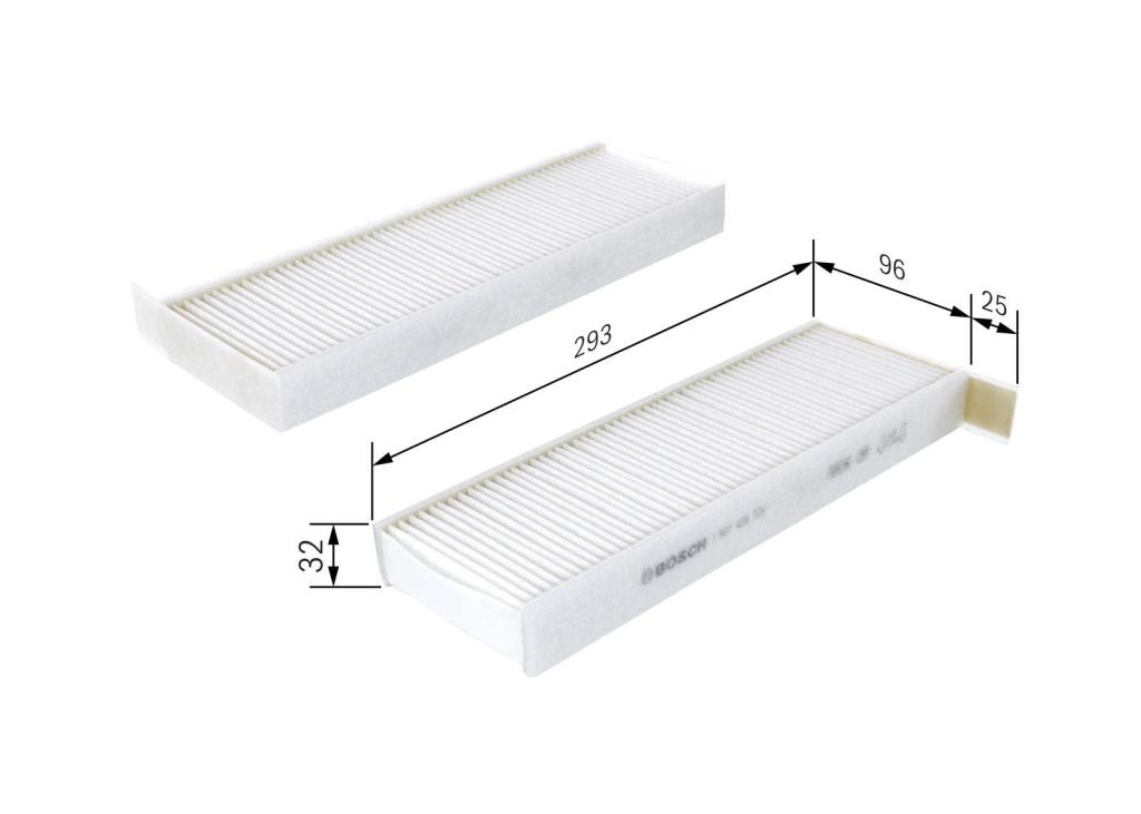 Filtro, aire habitáculo BOSCH M5026 - ref. 1 987 435 026
