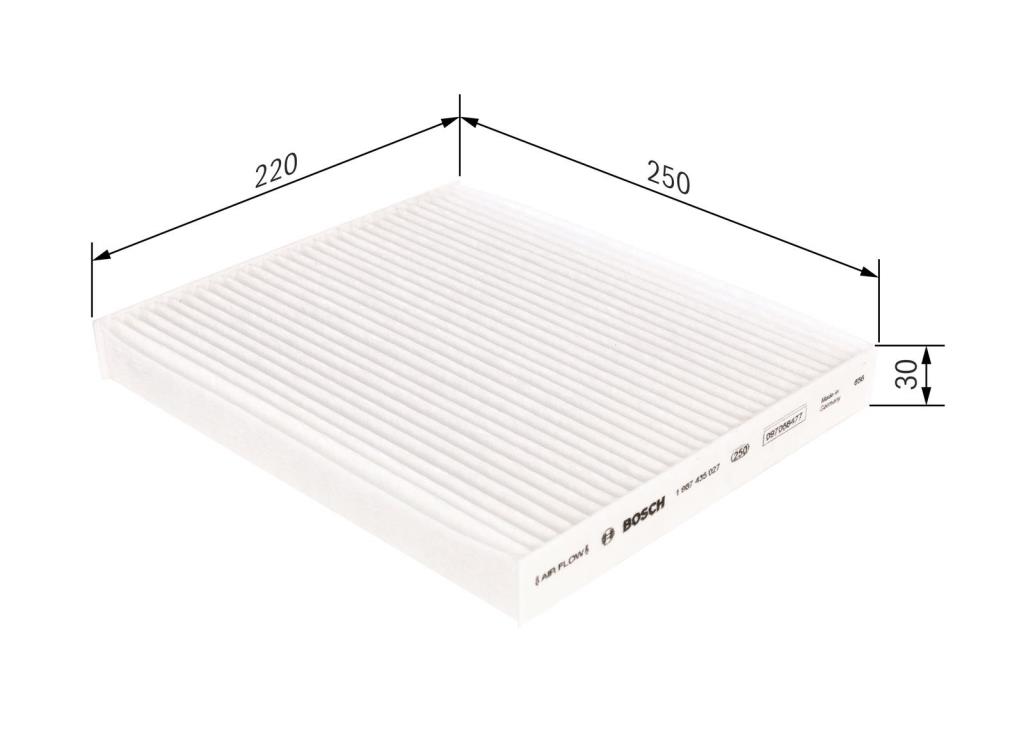 Filtre d'habitacle (Filtre à pollen) BOSCH M5027 - ref. 1 987 435 027