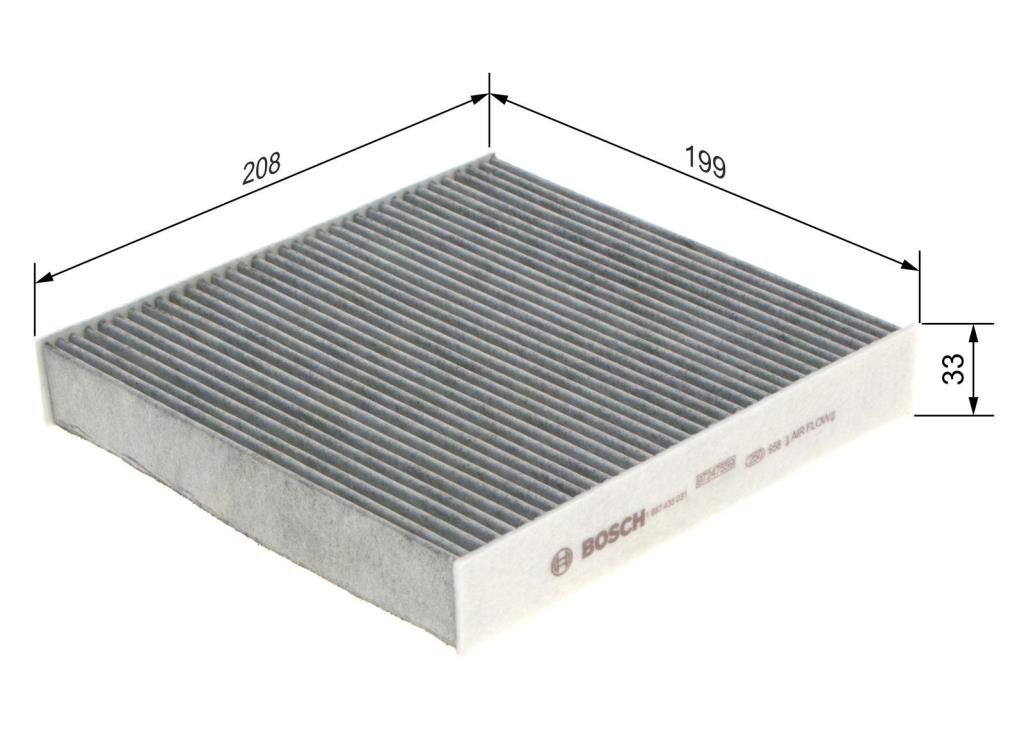 Filtro de habitáculo BOSCH R5031 - ref. 1 987 435 031