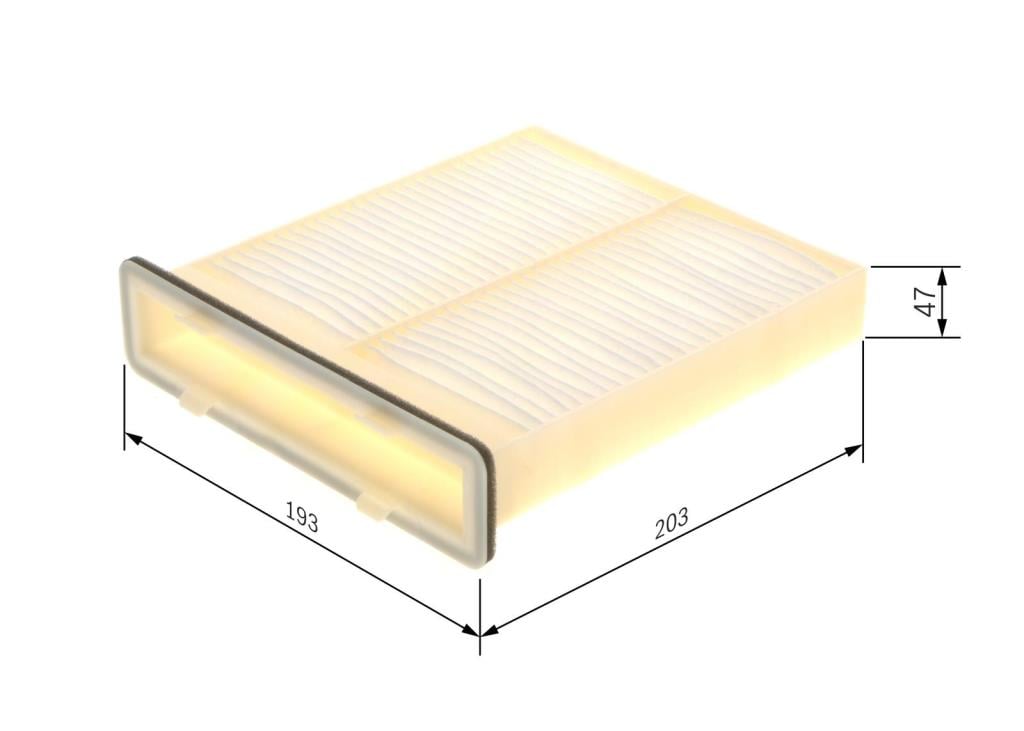 Filtre d'habitacle (Filtre à pollen) BOSCH M5037 - ref. 1 987 435 037