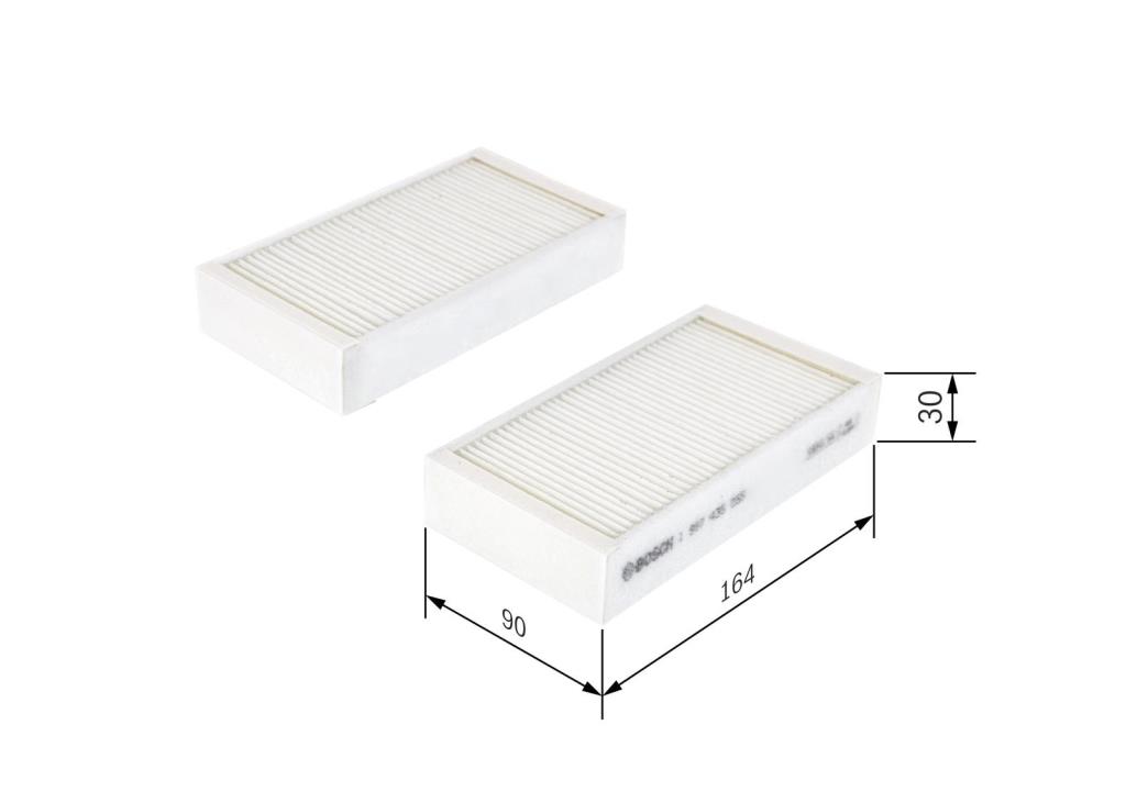 Filtre d'habitacle (Filtre à pollen) BOSCH M5055 - ref. 1 987 435 055