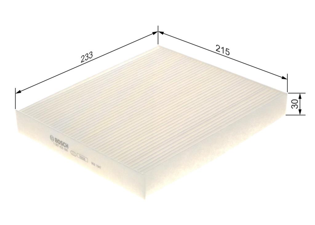 Filtre d'habitacle (Filtre à pollen) BOSCH M5056 - ref. 1 987 435 056