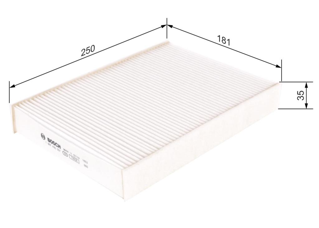Filtre d'habitacle (Filtre à pollen) BOSCH M5057 - ref. 1 987 435 057