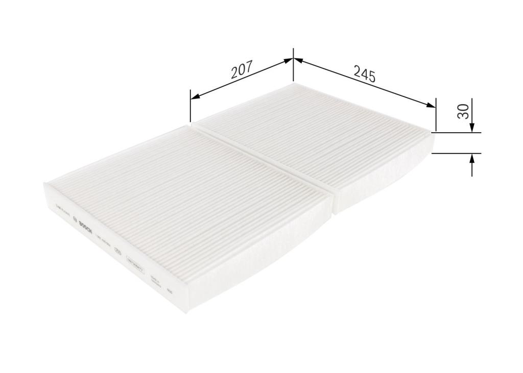 Filtre d'habitacle (Filtre à pollen) BOSCH M5064 - ref. 1 987 435 064