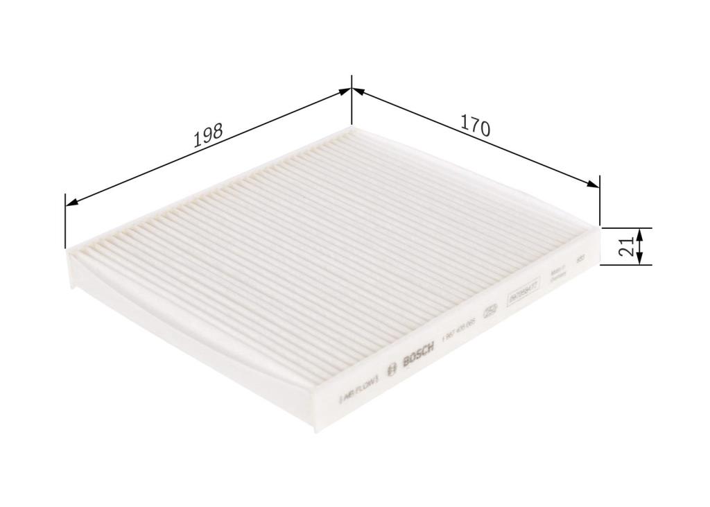 Filtre d'habitacle (Filtre à pollen) BOSCH M5065 - ref. 1 987 435 065