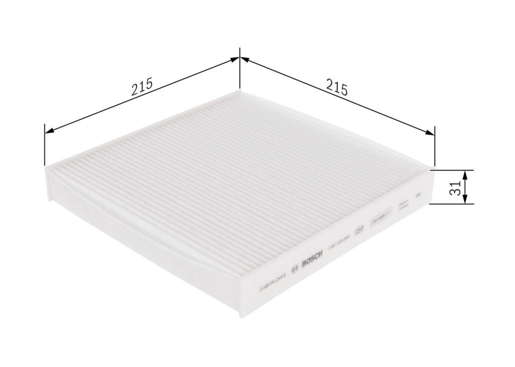 Filtre d'habitacle (Filtre à pollen) BOSCH M5069 - ref. 1 987 435 069