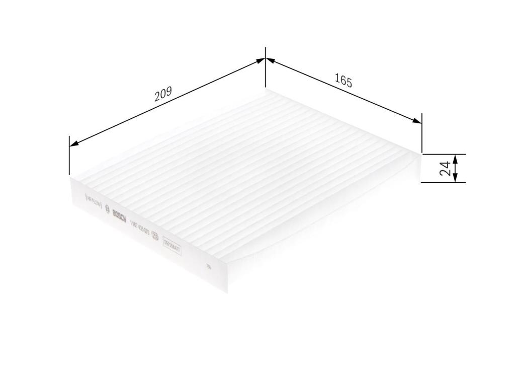 Filtre d'habitacle (Filtre à pollen) BOSCH M5070 - ref. 1 987 435 070