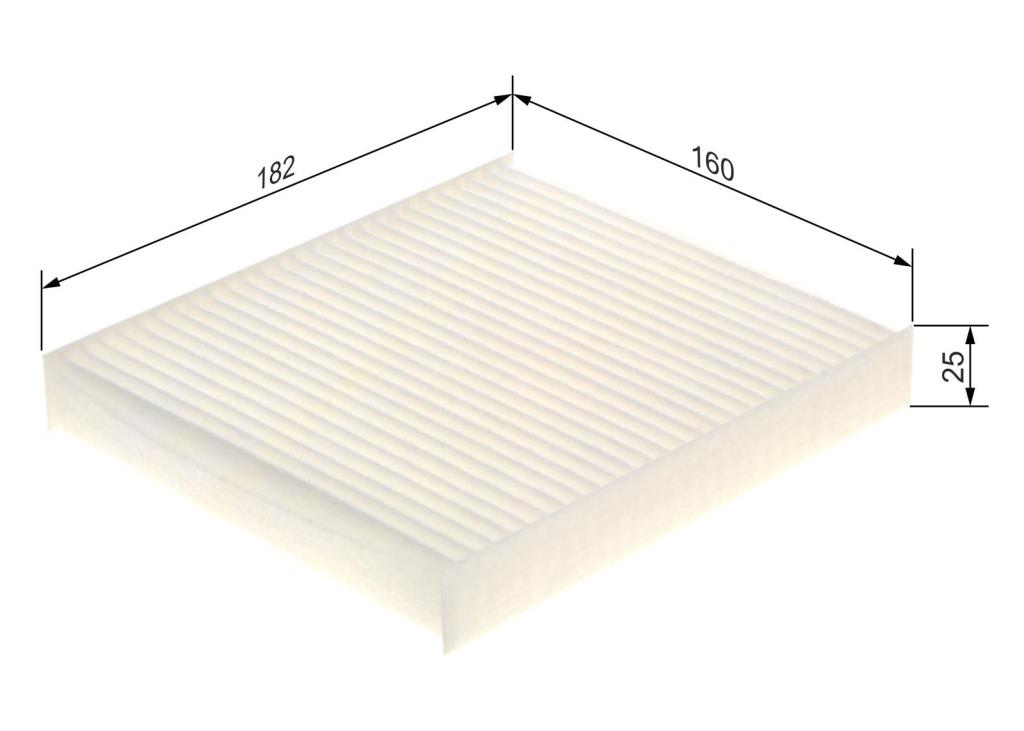 Filtre d'habitacle (Filtre à pollen) BOSCH M5076 - ref. 1 987 435 076