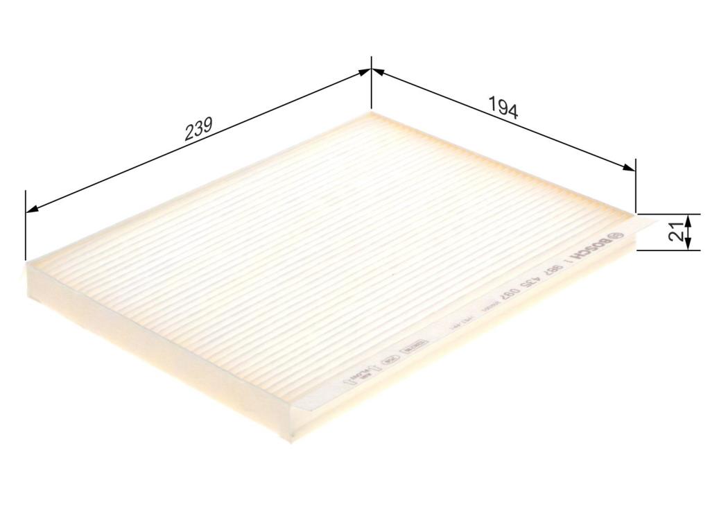 Filtre d'habitacle (Filtre à pollen) BOSCH M5097 - ref. 1 987 435 097