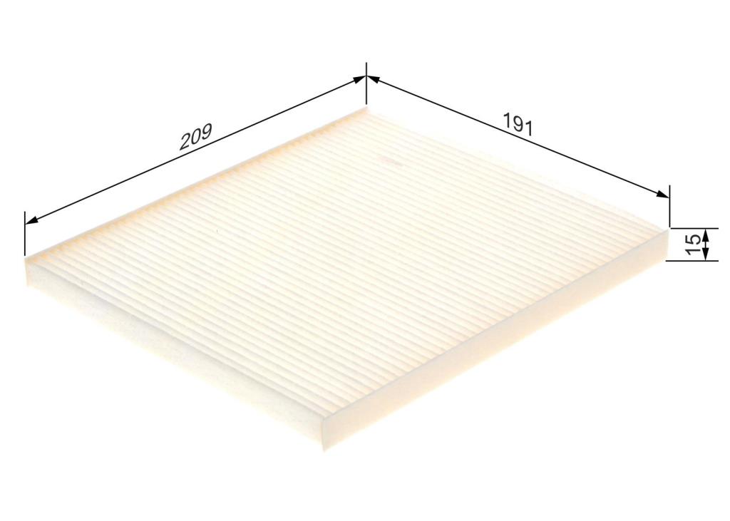 Filtre d'habitacle (Filtre à pollen) BOSCH M5114 - ref. 1 987 435 114