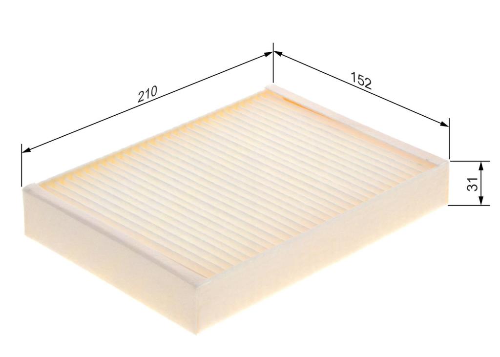 Filtro de habitáculo BOSCH M5121 - ref. 1 987 435 121