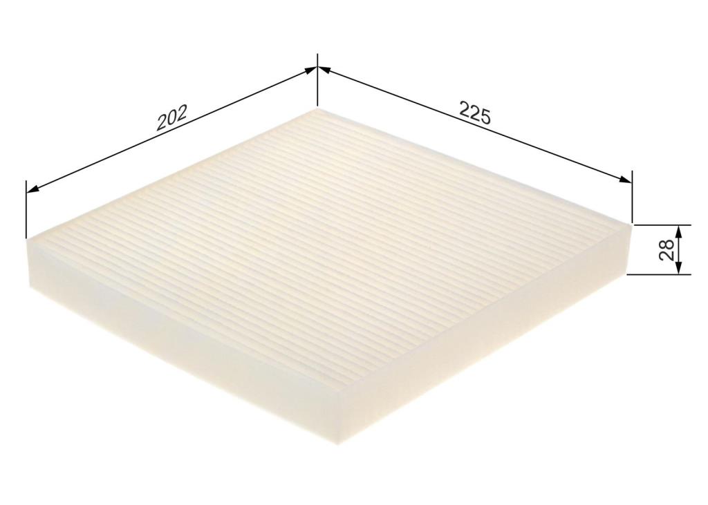 Filtre d'habitacle (Filtre à pollen) BOSCH M5133 - ref. 1 987 435 133
