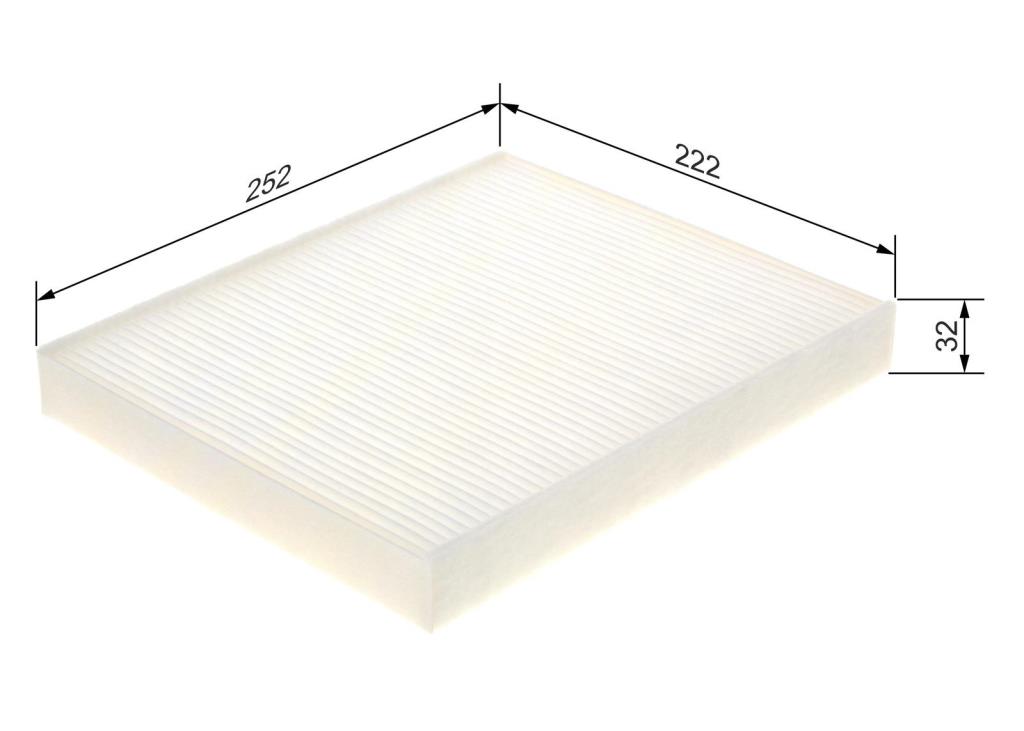 Filtre d'habitacle (Filtre à pollen) BOSCH M5135 - ref. 1 987 435 135