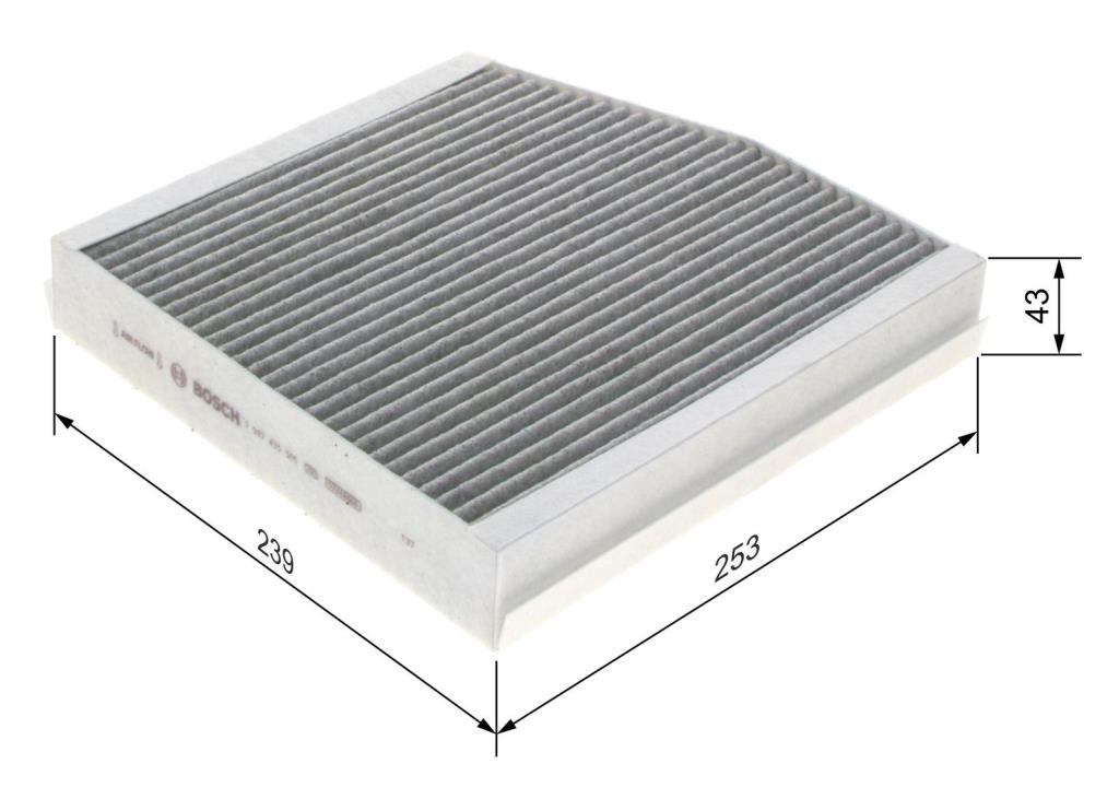 Filtre d'habitacle (Filtre à pollen) BOSCH R5505 - ref. 1 987 435 505
