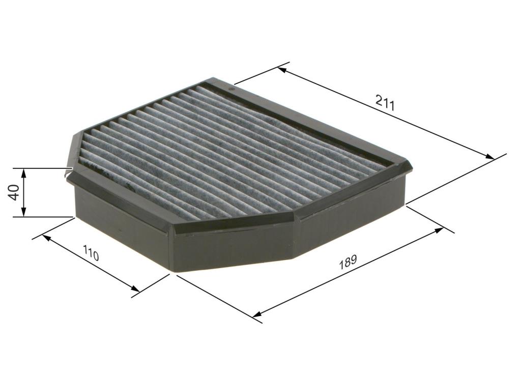 Filtre d'habitacle (Filtre à pollen) BOSCH R5508 - ref. 1 987 435 508