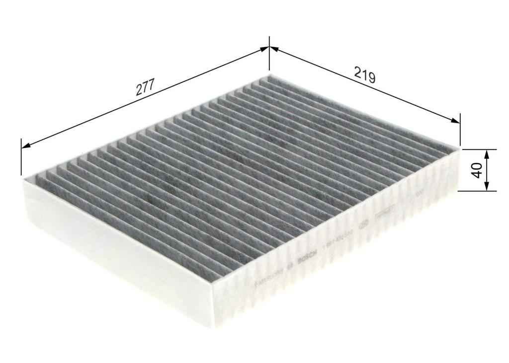 Filtre d'habitacle (Filtre à pollen) BOSCH R5512 - ref. 1 987 435 512