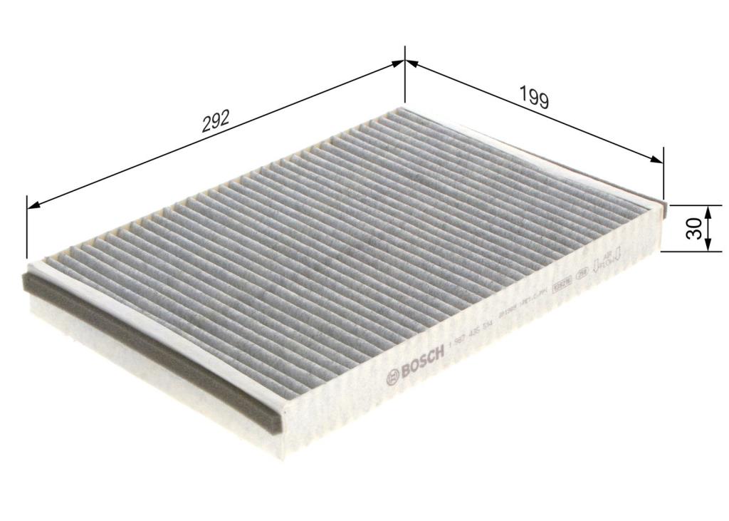 Filtre d'habitacle (Filtre à pollen) BOSCH R5514 - ref. 1 987 435 514