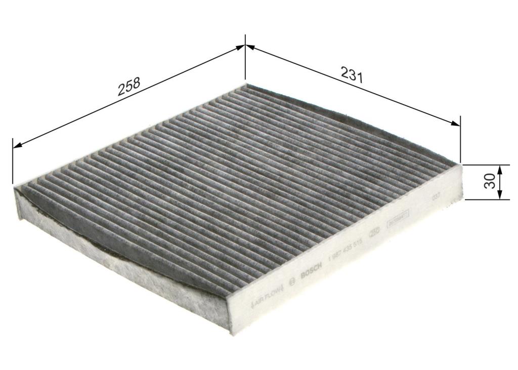 Filtre d'habitacle (Filtre à pollen) BOSCH R5515 - ref. 1 987 435 515