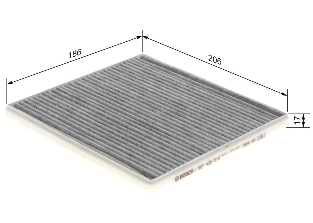 Filtre d'habitacle (Filtre à pollen) BOSCH R5516 - ref. 1 987 435 516