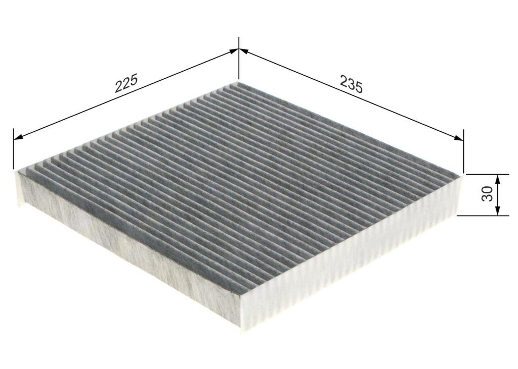 Filtre d'habitacle (Filtre à pollen) BOSCH R5518 - ref. 1 987 435 518