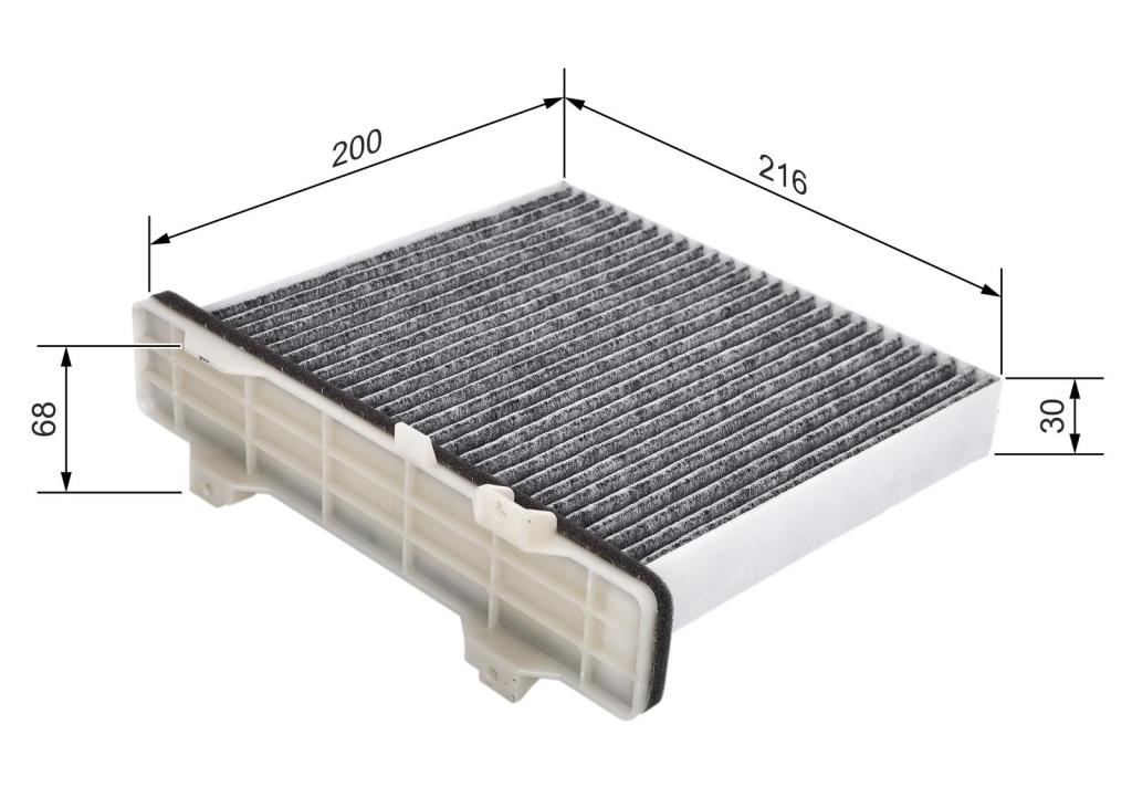 Filtre d'habitacle (Filtre à pollen) BOSCH R5519 - ref. 1 987 435 519