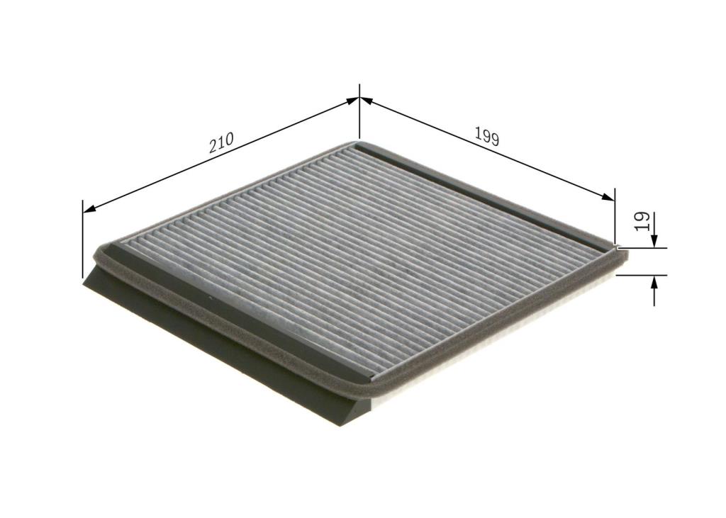 Filtre d'habitacle (Filtre à pollen) BOSCH R5533 - ref. 1 987 435 533