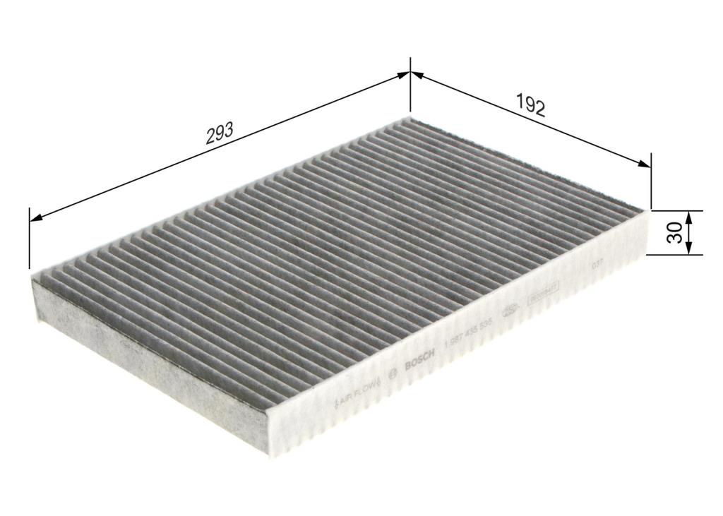 Filtre d'habitacle (Filtre à pollen) BOSCH R5535 - ref. 1 987 435 535