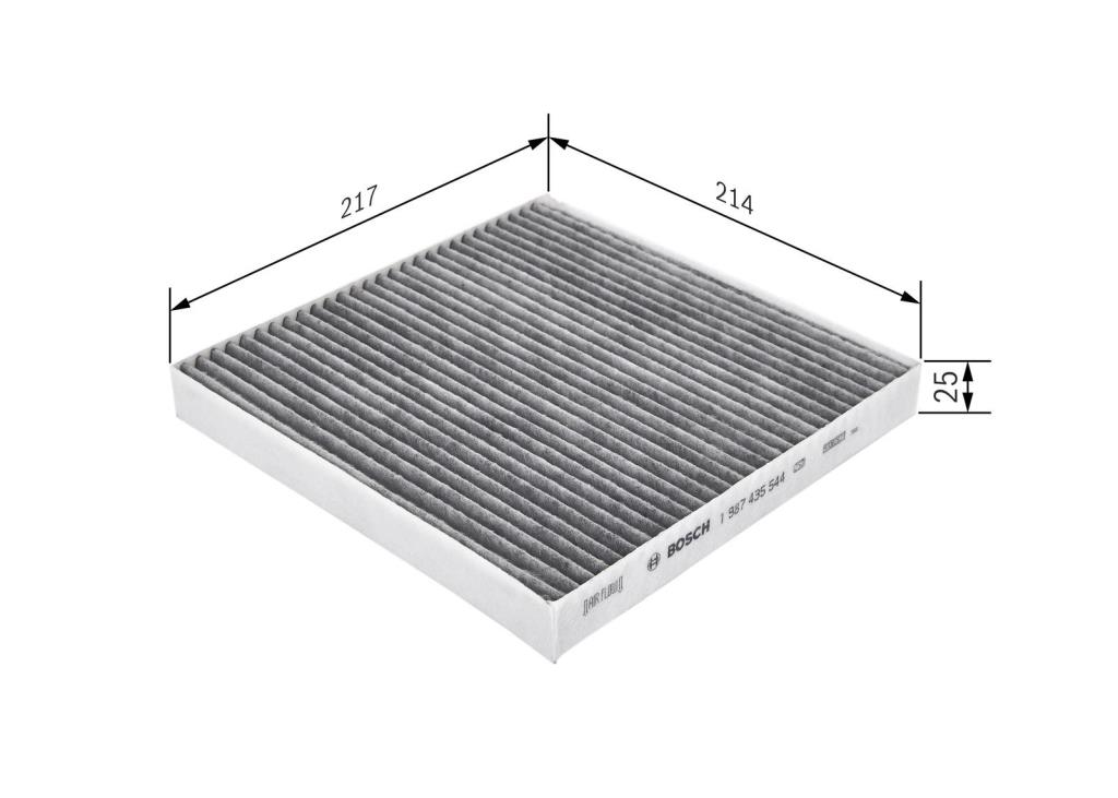 Filtre d'habitacle (Filtre à pollen) BOSCH R5544 - ref. 1 987 435 544