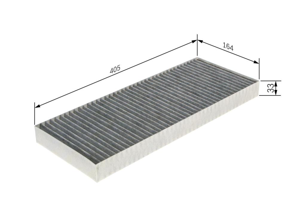 Filtre d'habitacle (Filtre à pollen) BOSCH R5555 - ref. 1 987 435 555