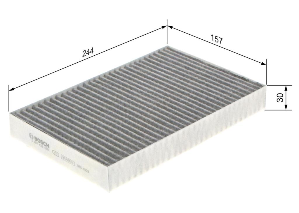 Filtre d'habitacle (Filtre à pollen) BOSCH R5569 - ref. 1 987 435 569