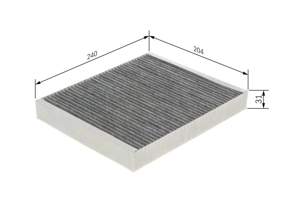 Filtre d'habitacle (Filtre à pollen) BOSCH R5575 - ref. 1 987 435 575