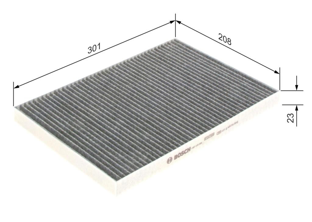 Filtro, aire habitáculo BOSCH R5586 - ref. 1 987 435 586
