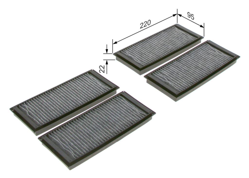 Filtre d'habitacle (Filtre à pollen) BOSCH R5587 - ref. 1 987 435 587