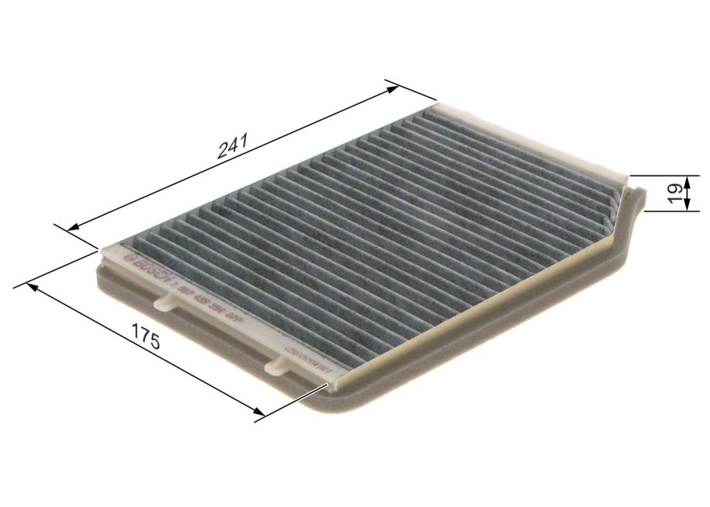 Filtre d'habitacle (Filtre à pollen) BOSCH R5594 - ref. 1 987 435 594
