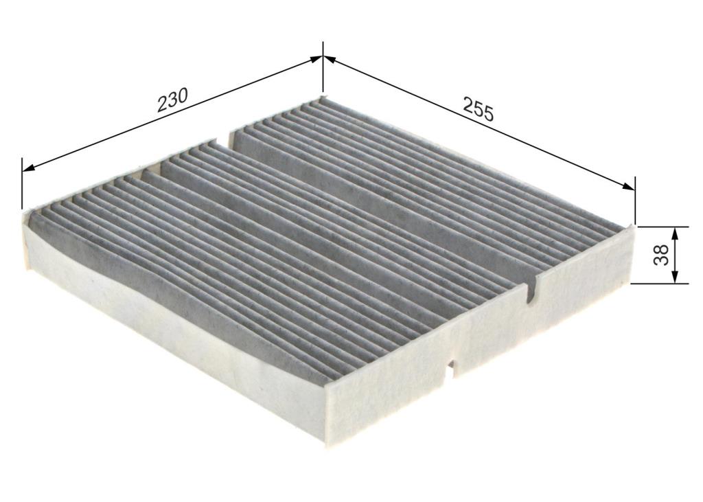 Filtre d'habitacle (Filtre à pollen) BOSCH R5609 - ref. 1 987 435 609