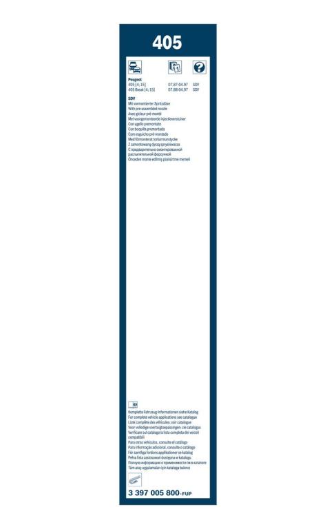 Limpiaparabrisas (Escobillas) BOSCH 405 - ref. 3 397 005 800
