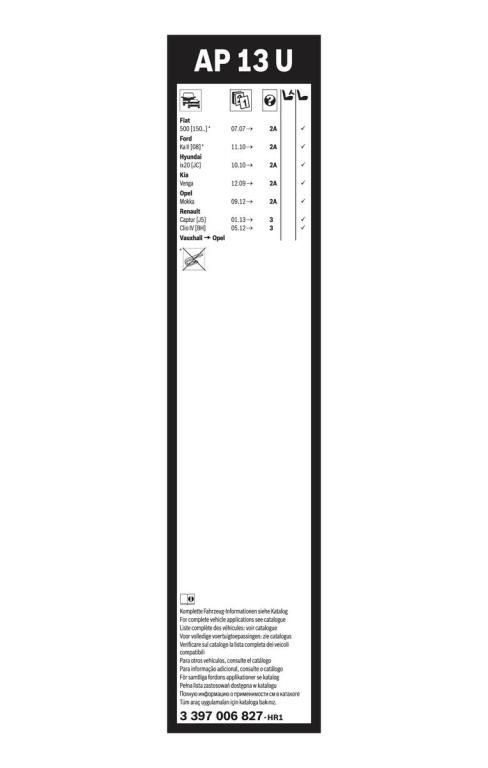 Limpiaparabrisas (Escobillas) BOSCH AP 13 U - ref. 3 397 006 827