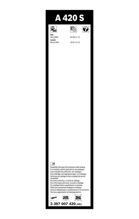 Balai d'essuie-glace (Essuie glace) BOSCH A 420 S - ref. 3 397 007 420