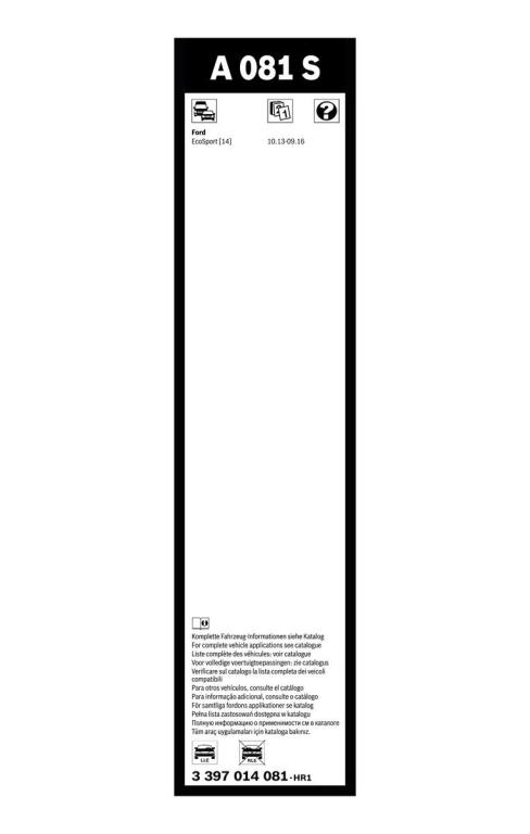 Limpiaparabrisas (Escobillas) BOSCH A 081 S - ref. 3 397 014 081