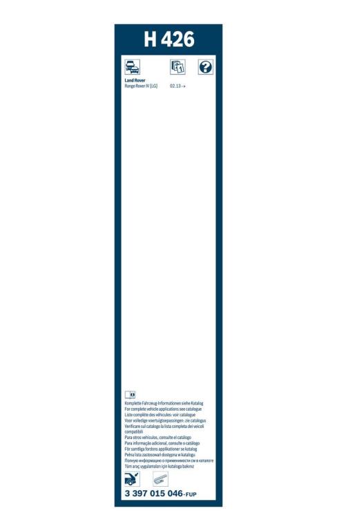 Balai d'essuie-glace (Essuie glace) BOSCH H 426 - ref. 3 397 015 046