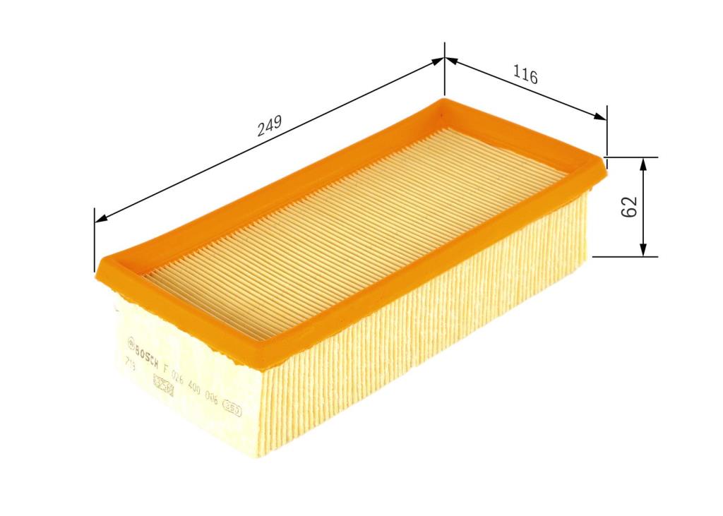 Filtro de ar BOSCH F 026 400 006