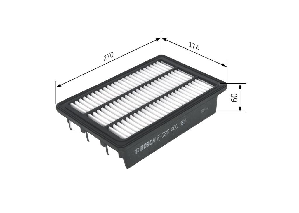 Filtre à air BOSCH ref. F 026 400 091