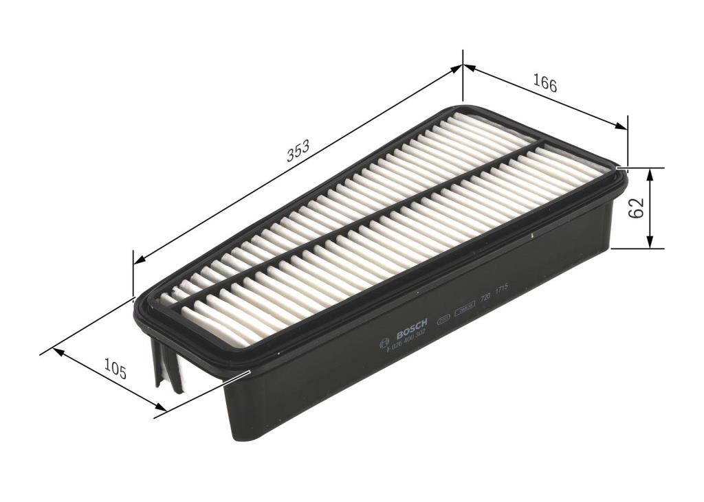 Filtre à air BOSCH ref. F 026 400 302