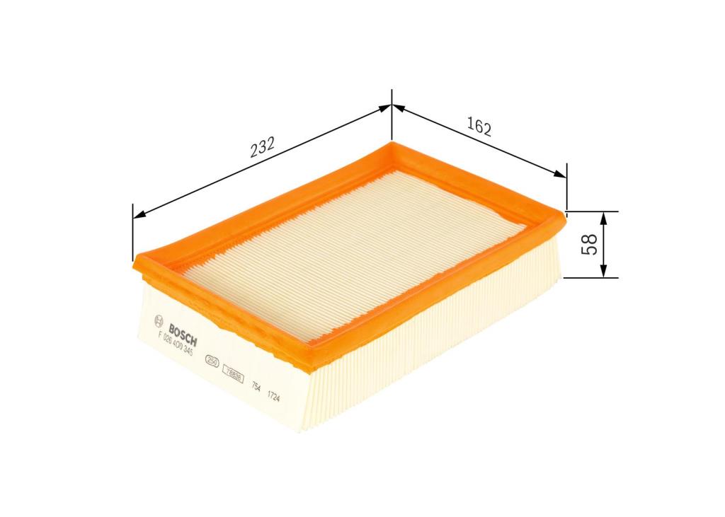 Filtre à air BOSCH ref. F 026 400 345
