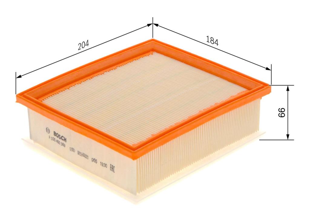 Filtro de aire (de coche) BOSCH ref. F 026 400 369