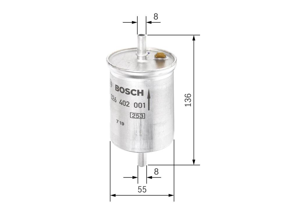 Filtre à carburant (Filtre à gasoil) BOSCH F 026 402 001