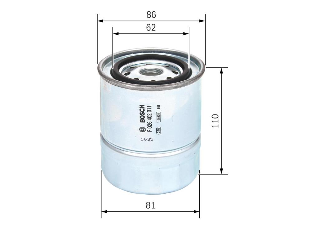 Filtre à carburant (Filtre à gasoil) BOSCH ref. F 026 402 011