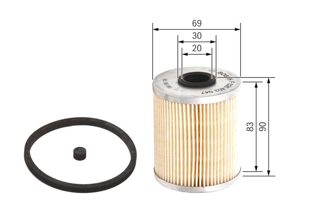 Filtre à carburant (Filtre à gasoil) BOSCH F 026 402 047