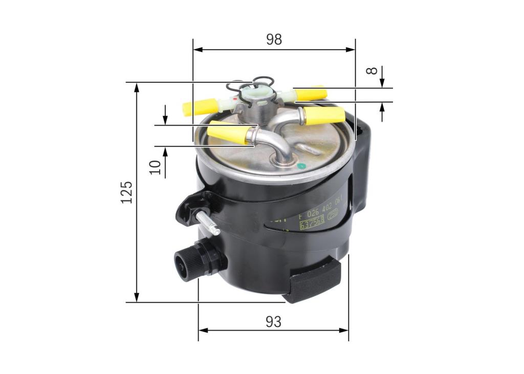 Filtre à carburant (Filtre à gasoil) BOSCH F 026 402 061